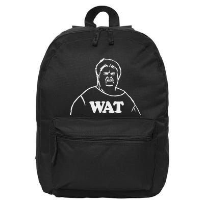 Wat! Old Lady Meme Wat What Funny Meme 16 in Basic Backpack