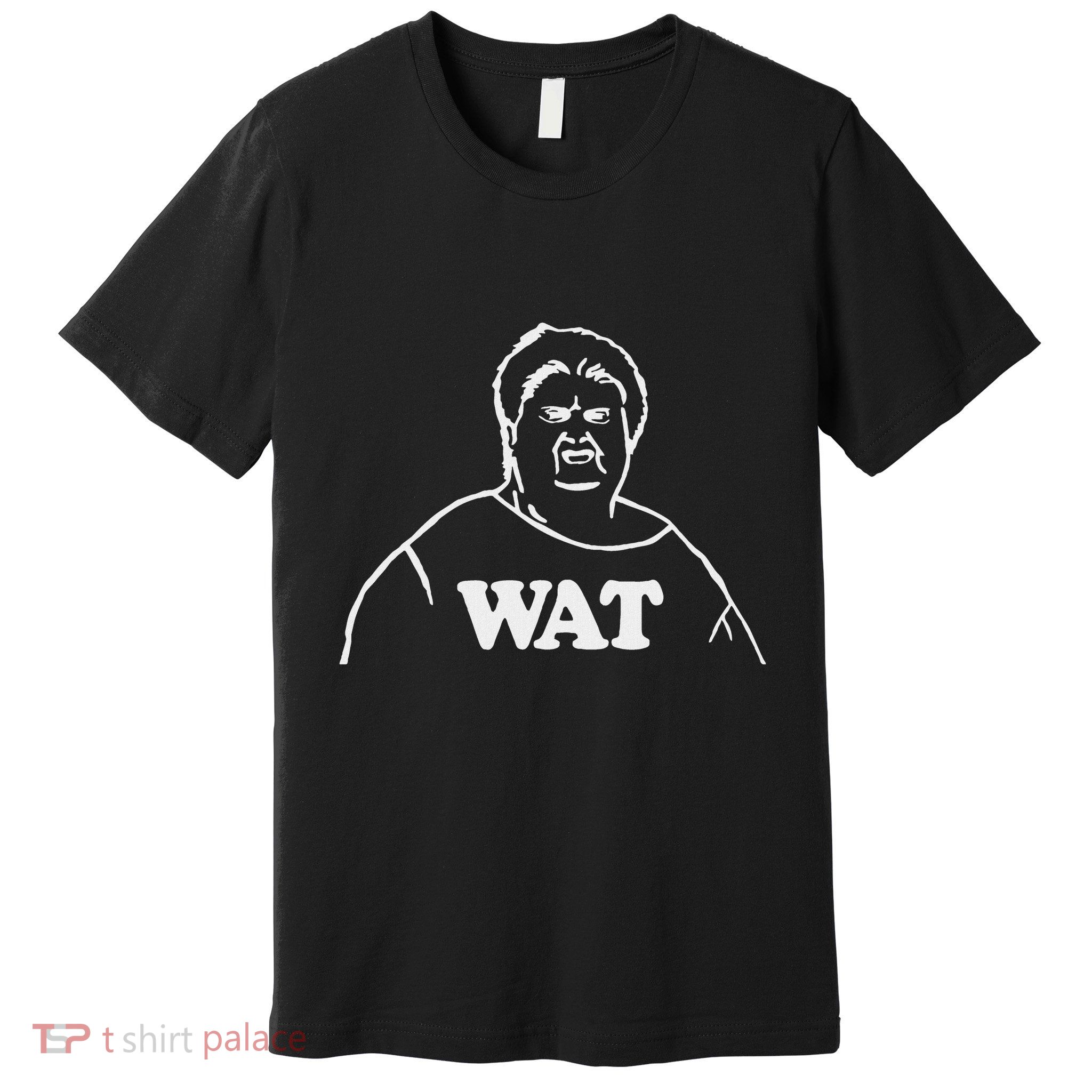 Wat! Old Lady Meme Wat What Funny Meme Premium T-Shirt