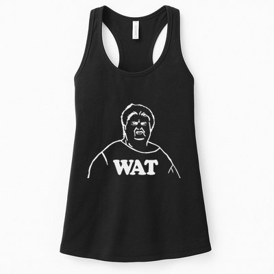 Wat! Old Lady Meme Wat What Funny Meme Womens Tank Top