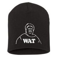 Wat! Old Lady Meme Wat What Funny Meme Short Acrylic Beanie