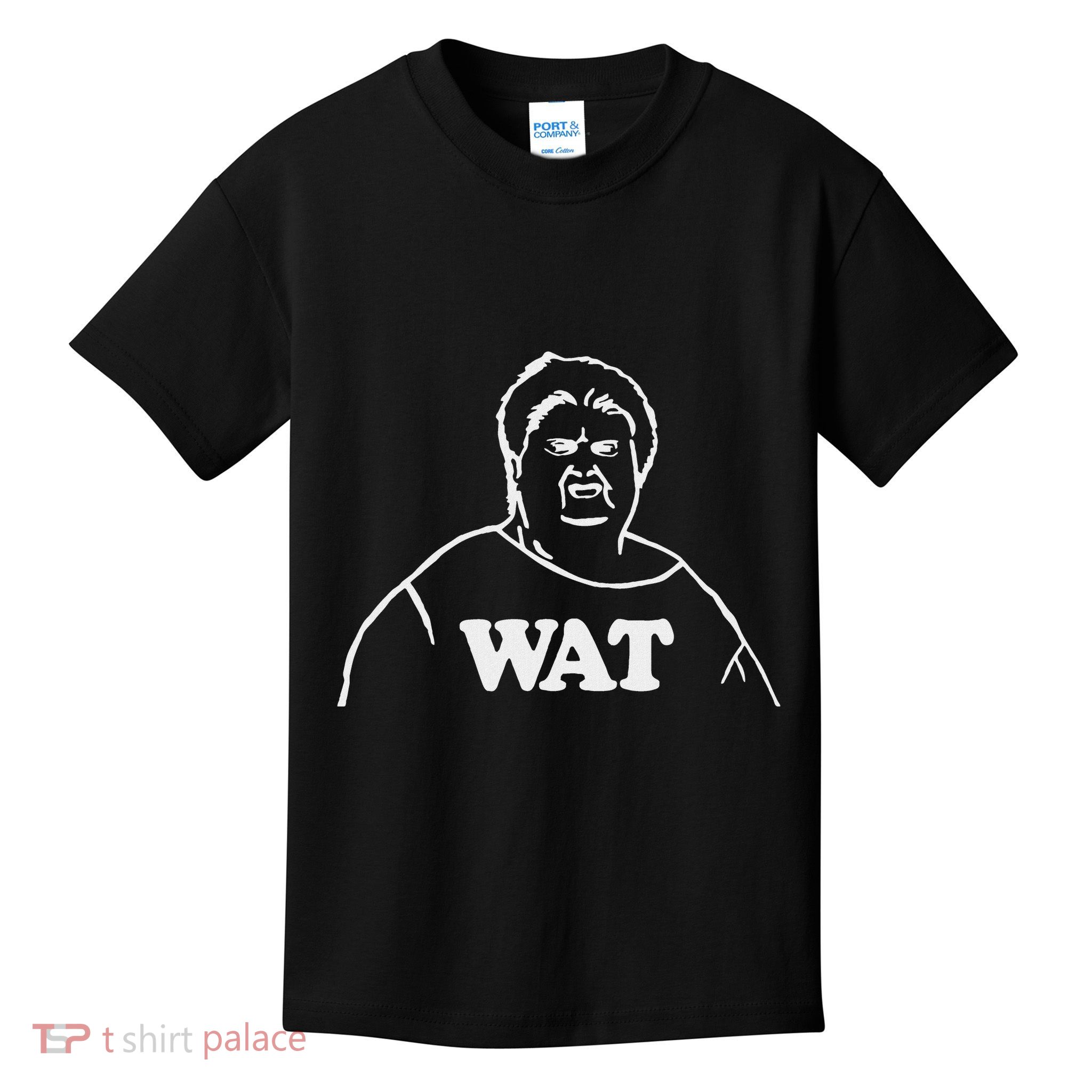 Wat! Old Lady Meme Wat What Funny Meme Kids T-Shirt