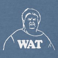 Wat! Old Lady Meme Wat What Funny Meme Garment-Dyed Sweatshirt