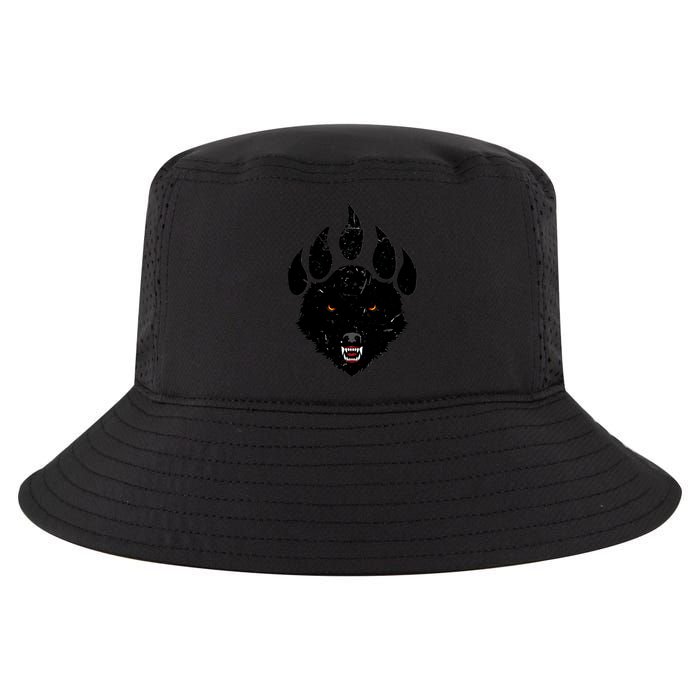 Wolf Claw Imprint Face Cool Comfort Performance Bucket Hat