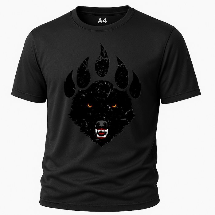 Wolf Claw Imprint Face Cooling Performance Crew T-Shirt