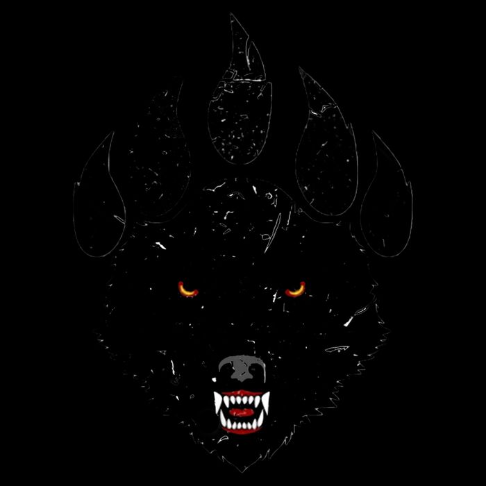 Wolf Claw Imprint Face Cropped Pullover Crew