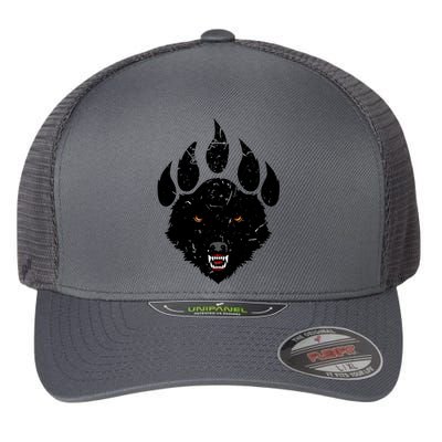 Wolf Claw Imprint Face Flexfit Unipanel Trucker Cap