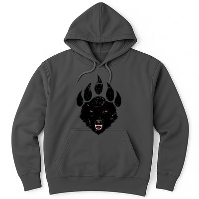 Wolf Claw Imprint Face Hoodie