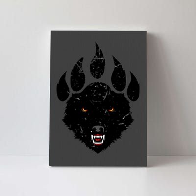 Wolf Claw Imprint Face Canvas