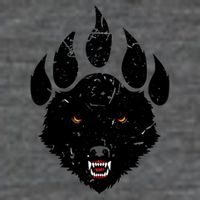Wolf Claw Imprint Face Flat Bill Trucker Hat