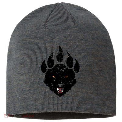 Wolf Claw Imprint Face Sustainable Beanie