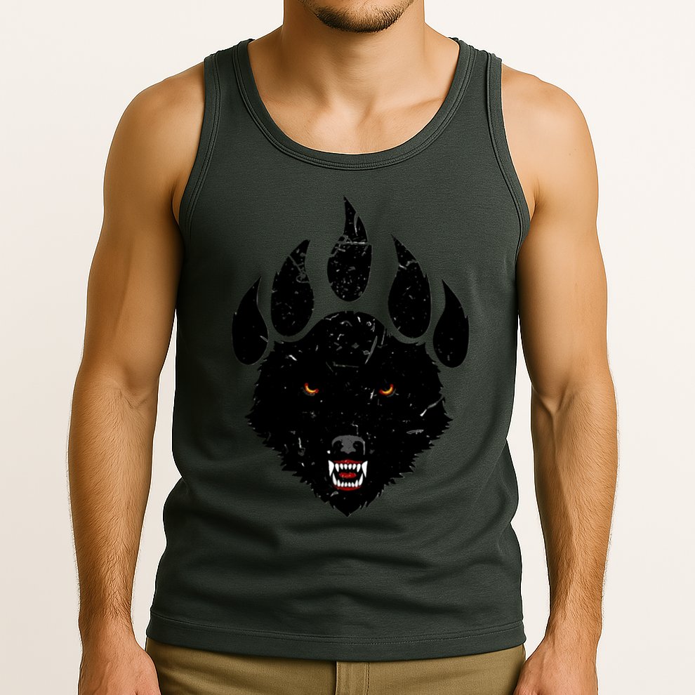 Wolf Claw Imprint Face Tank Top