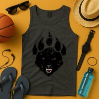 Wolf Claw Imprint Face Tank Top