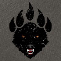 Wolf Claw Imprint Face Cotton Canvas Backpack