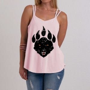 Wolf Claw Imprint Face Women's Strappy Tank