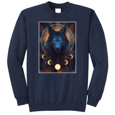 Wolf Dream Catcher Moon Phases  Sweatshirt