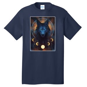 Wolf Dream Catcher Moon Phases  Tall T-Shirt