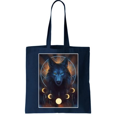 Wolf Dream Catcher Moon Phases  Bag