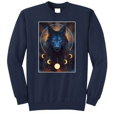 Wolf Dream Catcher Moon Phases  Tall Sweatshirt