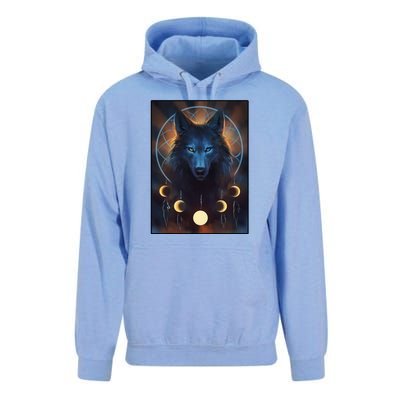 Wolf Dream Catcher Moon Phases  Unisex Surf Hoodie