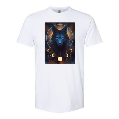 Wolf Dream Catcher Moon Phases  Softstyle CVC T-Shirt