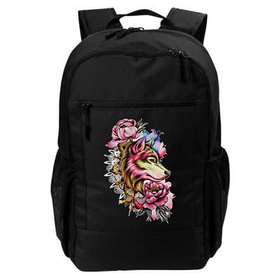 Wolf Flower Floral Cool Illustration Backpack