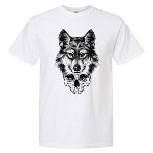 Wolf Head On Skull Graphic Garment-Dyed Heavyweight T-Shirt