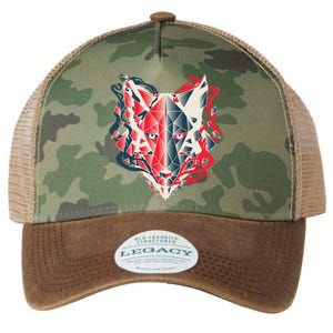 Wolf Head Polygonal Legacy Tie Dye Trucker Hat