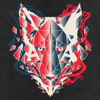 Wolf Head Polygonal 7 Panel Mesh Trucker Snapback Hat