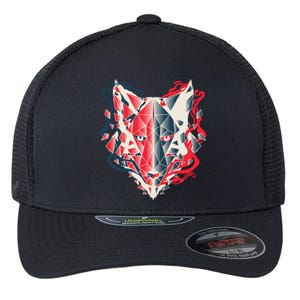 Wolf Head Polygonal Flexfit Unipanel Trucker Cap