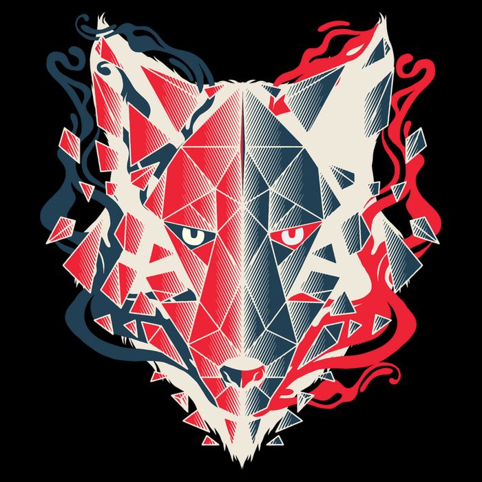 Wolf Head Polygonal Cooling Performance Crew T-Shirt