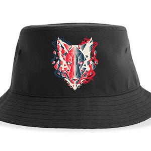 Wolf Head Polygonal Sustainable Bucket Hat