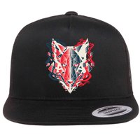 Wolf Head Polygonal Flatbill Hat