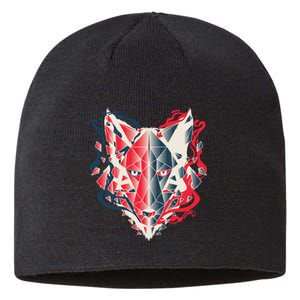 Wolf Head Polygonal Sustainable Beanie