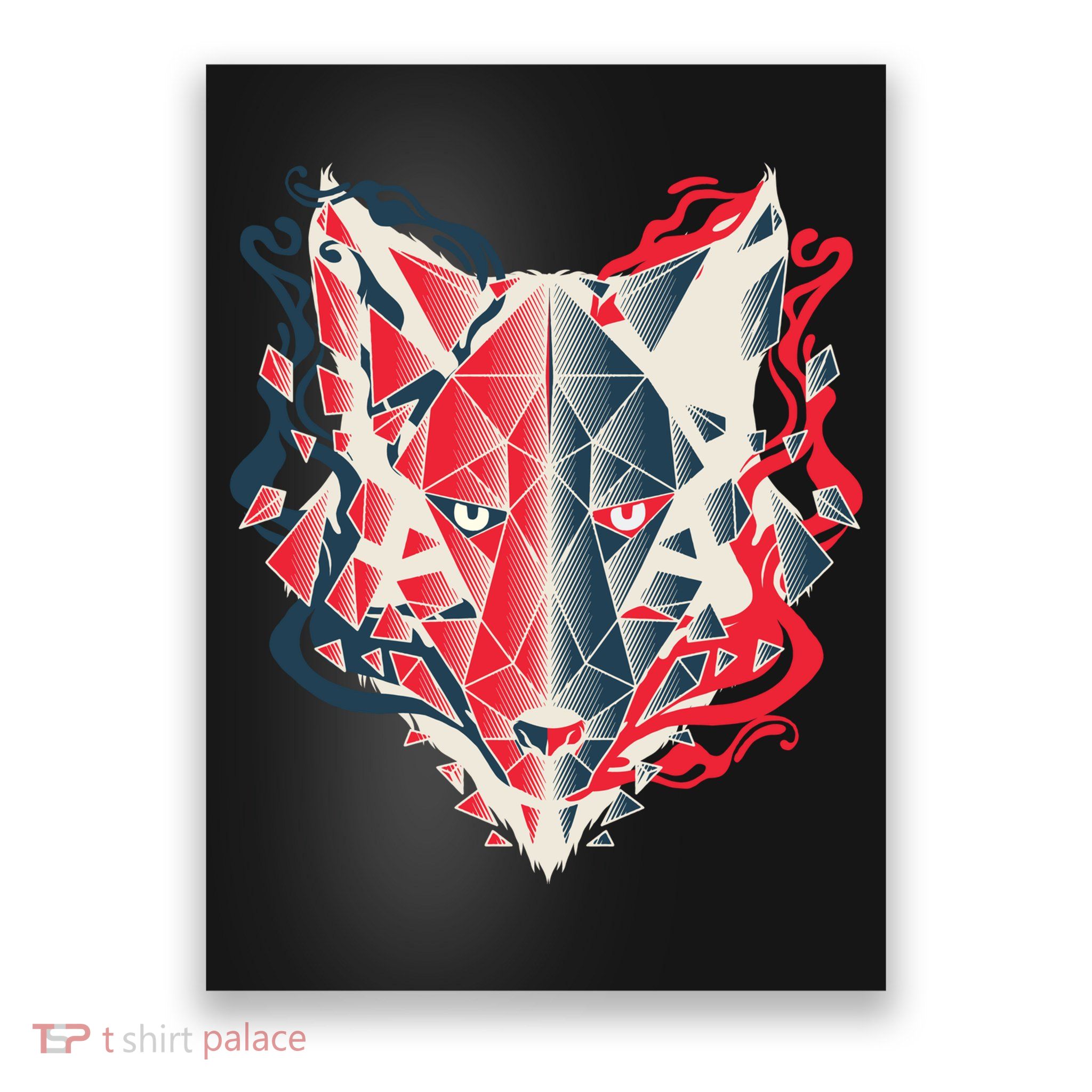 Wolf Head Polygonal Poster