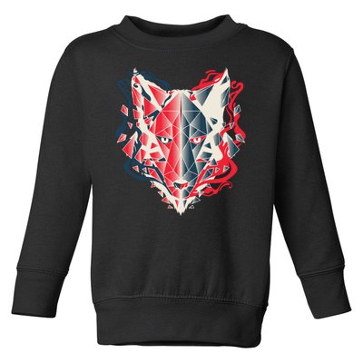 Wolf Head Polygonal Toddler Sweatshirt