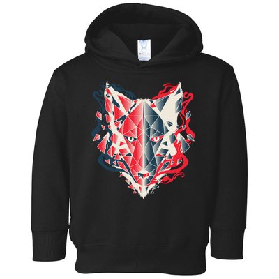 Wolf Head Polygonal Toddler Hoodie