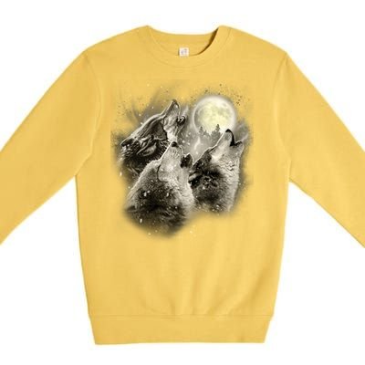 Wolf Howl Premium Crewneck Sweatshirt