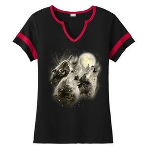 Wolf Howl Ladies Halftime Notch Neck Tee