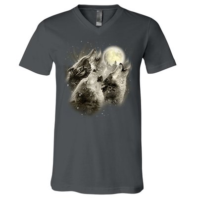 Wolf Howl V-Neck T-Shirt