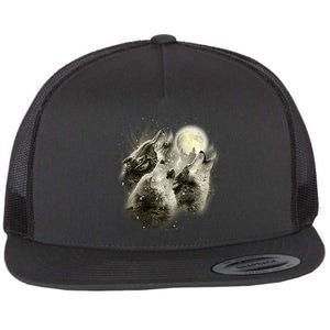 Wolf Howl Flat Bill Trucker Hat