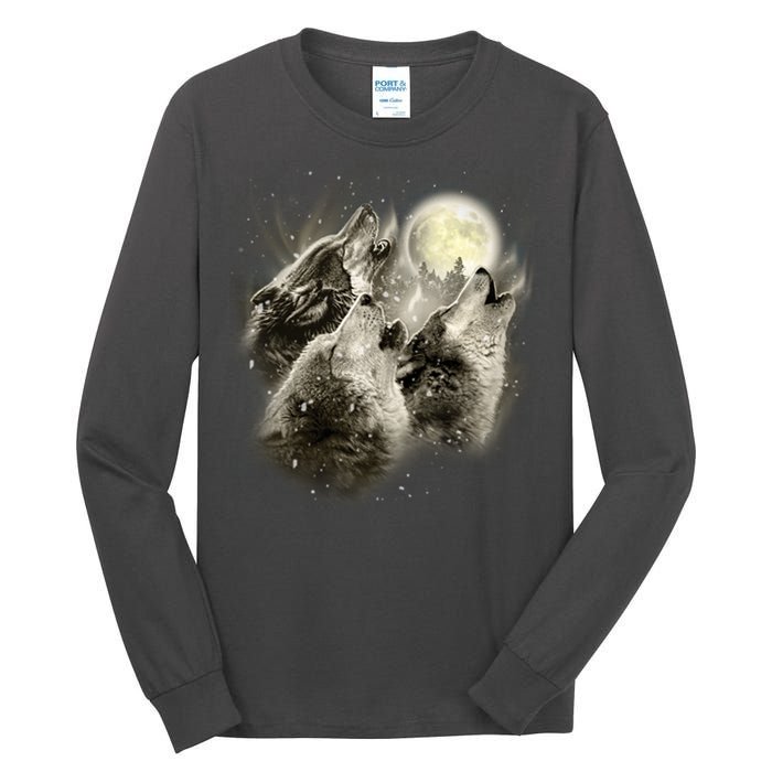 Wolf Howl Tall Long Sleeve T-Shirt