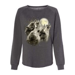 Wolf Howl Womens California Wash Sweatshirt