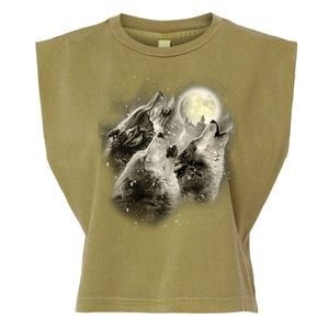 Wolf Howl Garment-Dyed Women's Muscle Tee