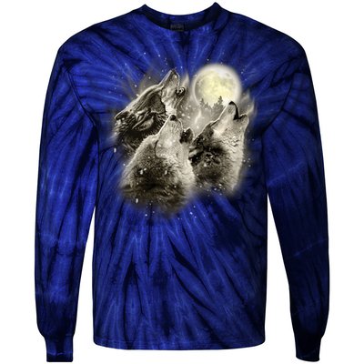 Wolf Howl Tie-Dye Long Sleeve Shirt