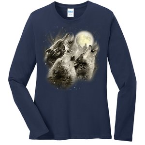 Wolf Howl Ladies Long Sleeve Shirt