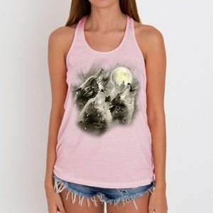 Wolf Howl Women's Knotted Racerback Tank