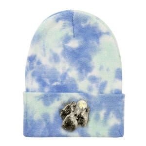 Wolf Howl Tie Dye 12in Knit Beanie