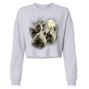 Wolf Howl Cropped Pullover Crew