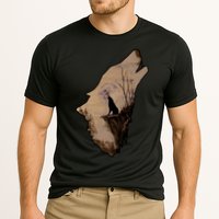 Wolf Howling Alone Cooling Performance Crew T-Shirt
