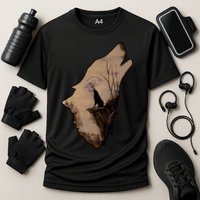Wolf Howling Alone Cooling Performance Crew T-Shirt